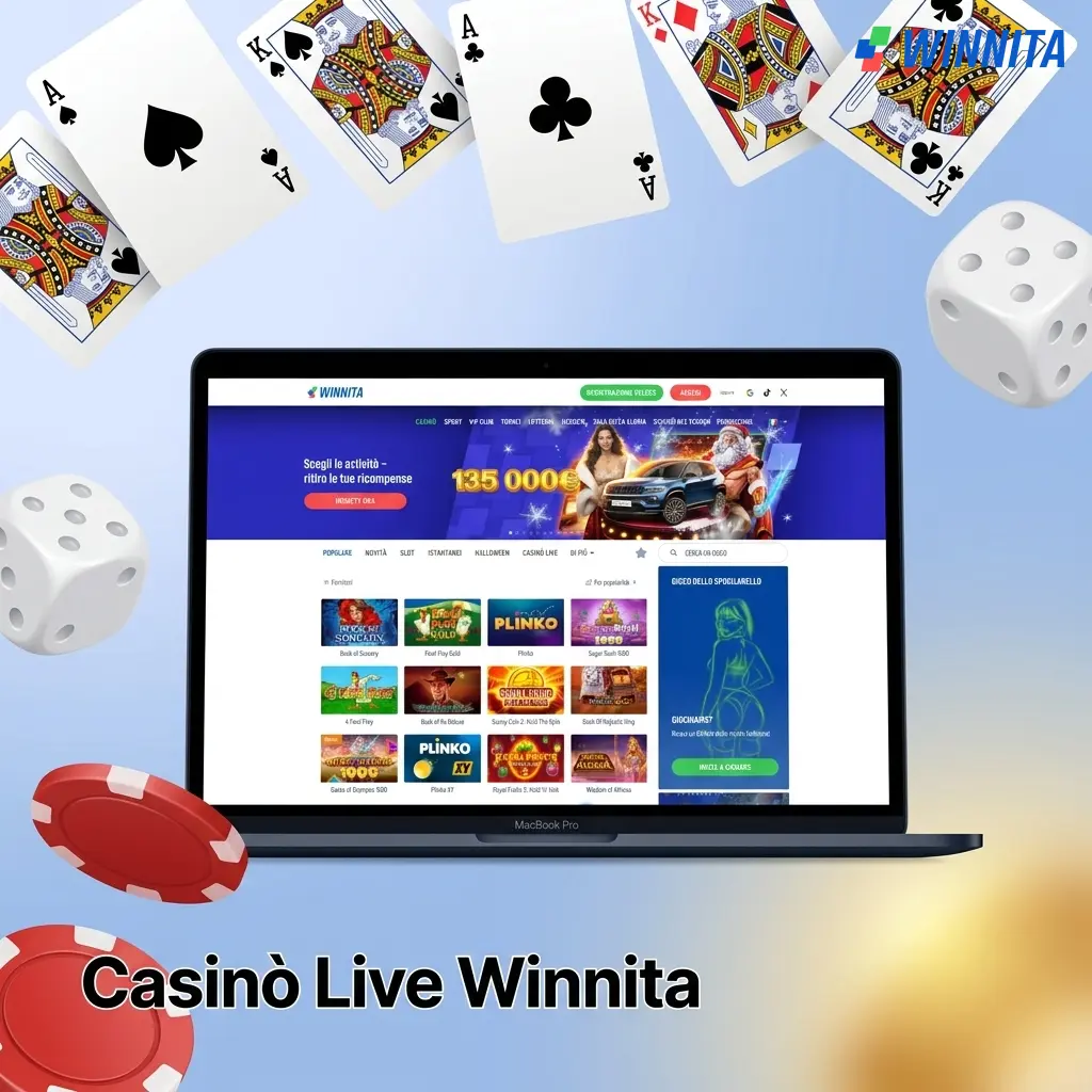 Casinò live Winnita con Evolution Gaming: Lightning Roulette, Crazy Time e Baccarat Squeeze in streaming HD