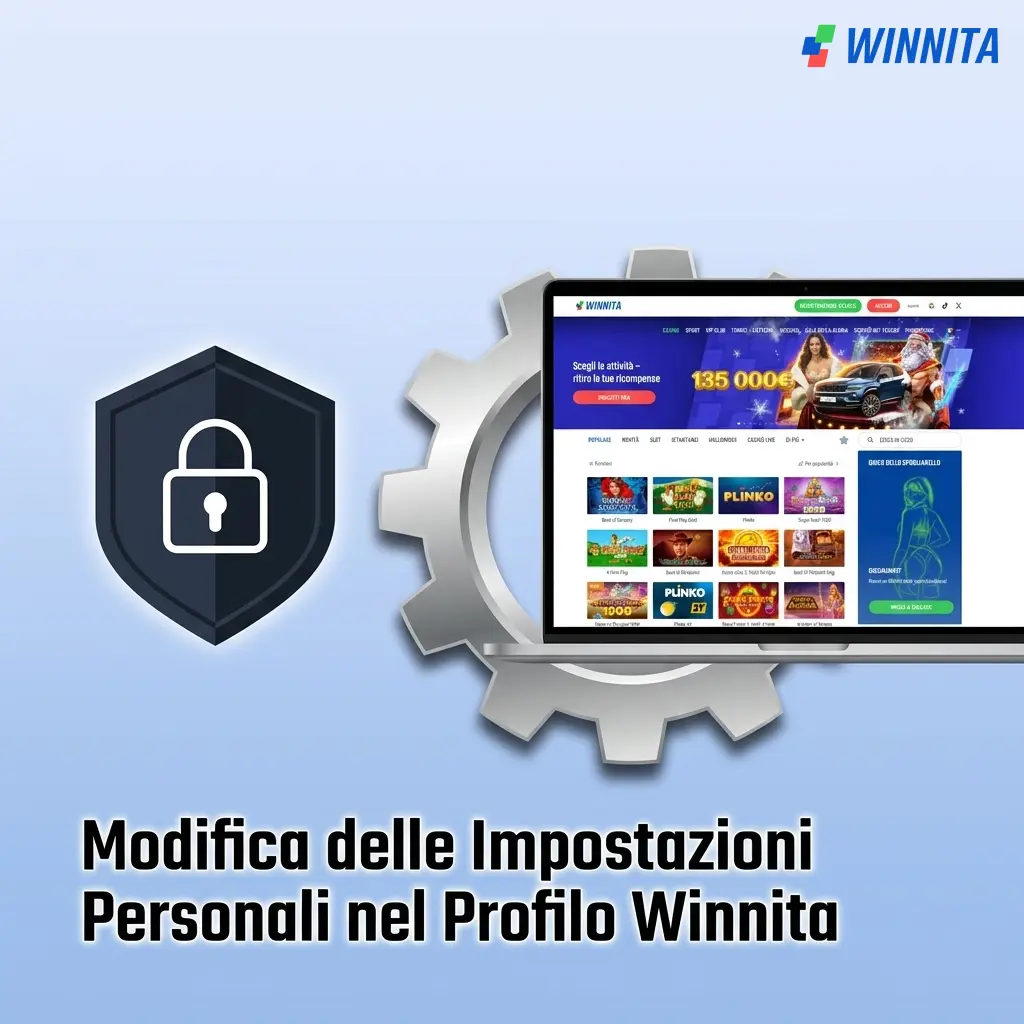 Modifica impostazioni personali nel profilo Winnita: dati, sicurezza e autenticazione a due fattori