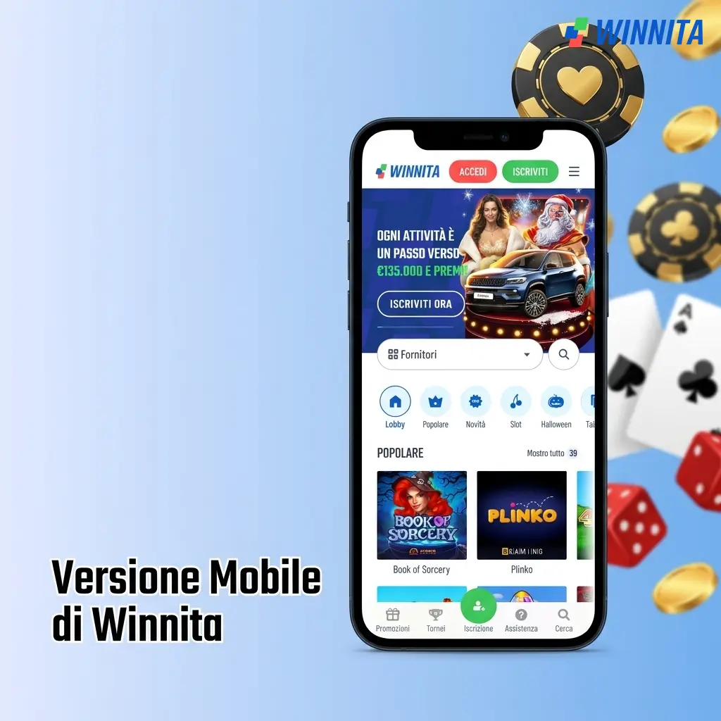 Versione mobile Winnita su smartphone e tablet: confronto tra app e browser per casinò e scommesse sportive